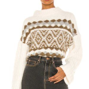 Free People Alpine Crop Mock Neck Sweater NWT